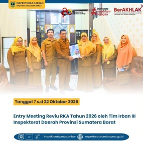ENTRY MEETING REVIU RKA TAHUN 2026 OLEH TIM IRBAN III INSPEKTORAT DAERAH PROVINSI SUMATERA BARAT